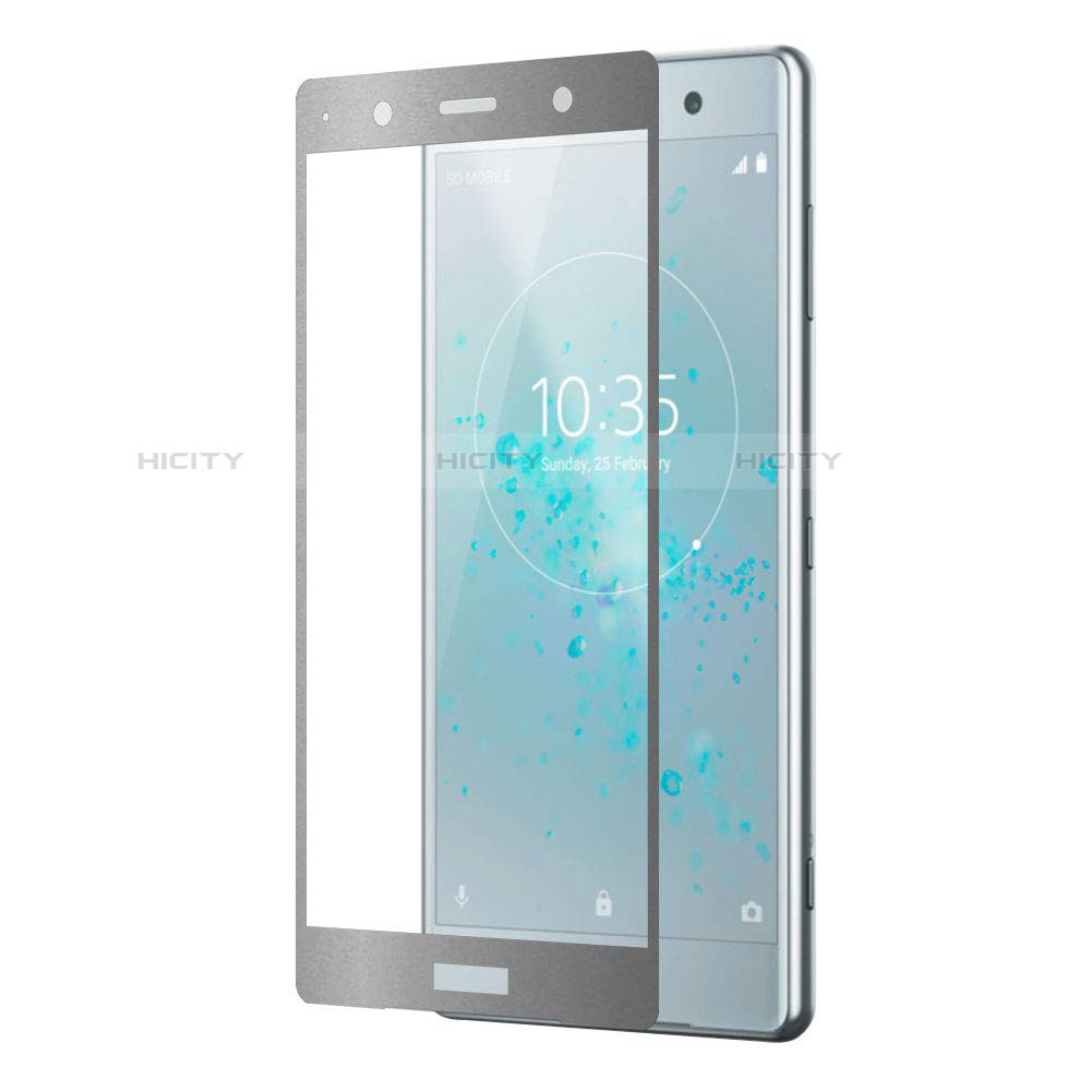 Pellicola in Vetro Temperato Protettiva Integrale Proteggi Schermo Film F03 per Sony Xperia XZ2 Premium Argento