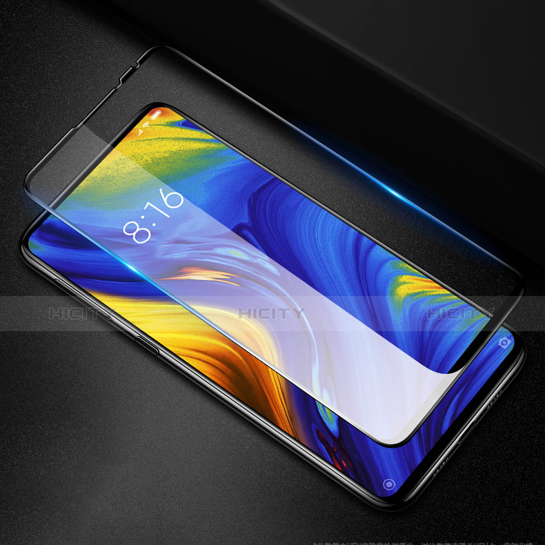 Pellicola in Vetro Temperato Protettiva Integrale Proteggi Schermo Film F03 per Xiaomi Mi Mix 3 Nero