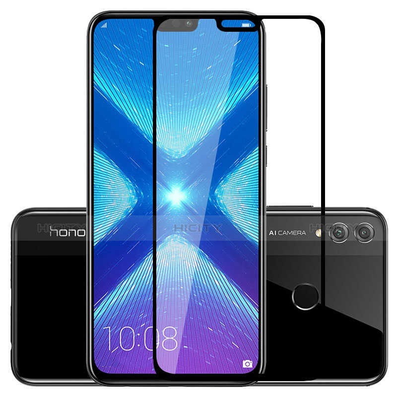 Pellicola in Vetro Temperato Protettiva Integrale Proteggi Schermo Film F04 per Huawei Honor 8X Nero