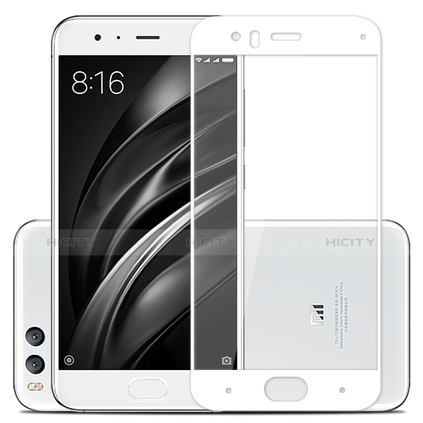 Pellicola in Vetro Temperato Protettiva Integrale Proteggi Schermo Film F04 per Xiaomi Mi 6 Bianco