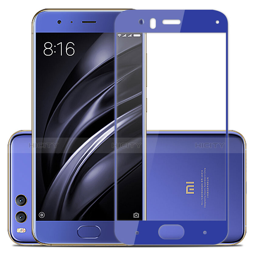 Pellicola in Vetro Temperato Protettiva Integrale Proteggi Schermo Film F04 per Xiaomi Mi 6 Blu