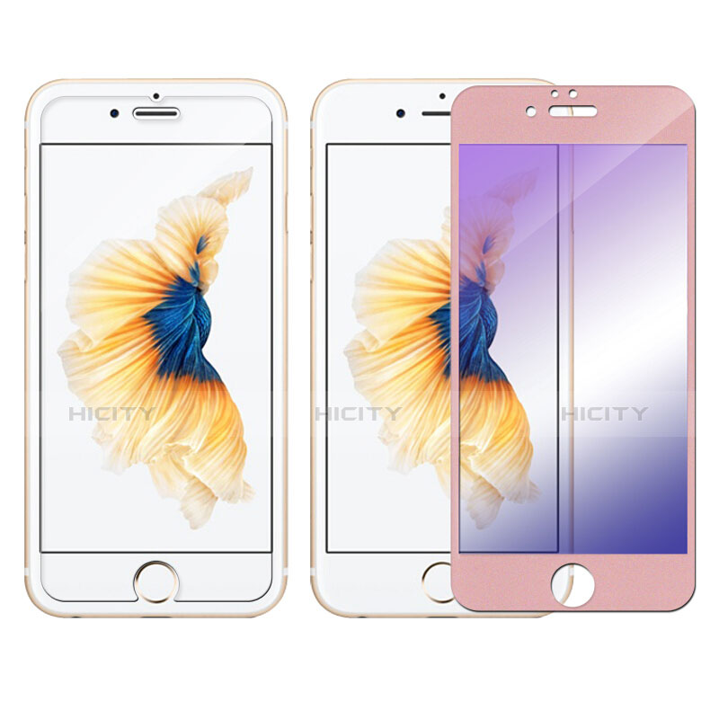 Pellicola in Vetro Temperato Protettiva Integrale Proteggi Schermo Film F05 per Apple iPhone 6S Plus Oro Rosa