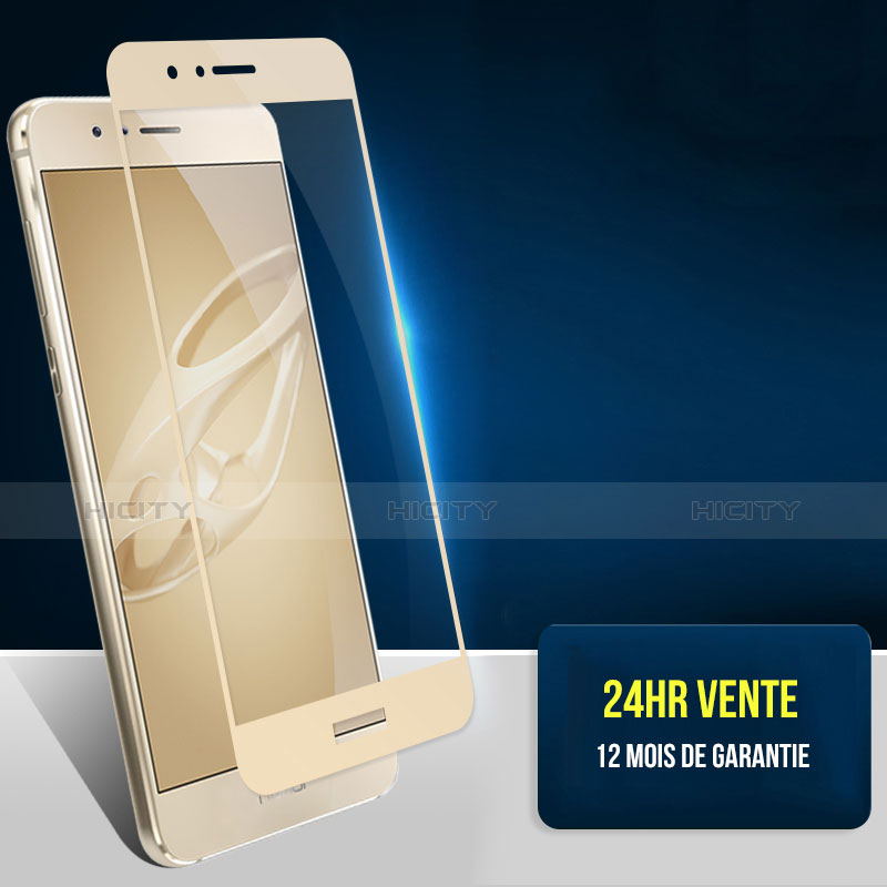 Pellicola in Vetro Temperato Protettiva Integrale Proteggi Schermo Film F07 per Huawei Honor 8 Oro