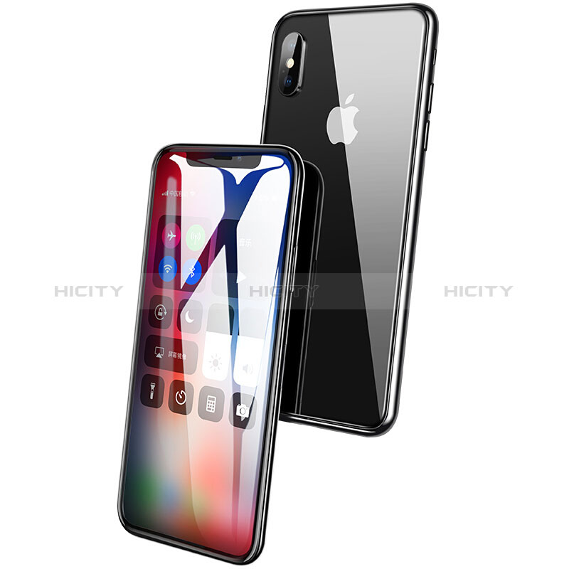 Pellicola in Vetro Temperato Protettiva Integrale Proteggi Schermo Film F10 per Apple iPhone X Nero