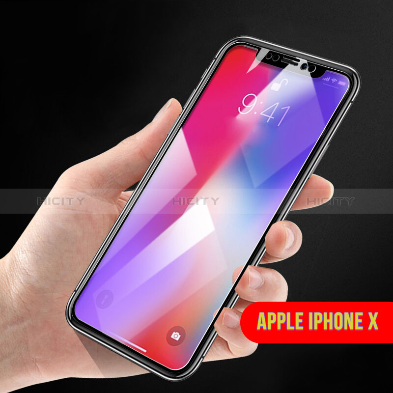 Pellicola in Vetro Temperato Protettiva Integrale Proteggi Schermo Film F12 per Apple iPhone X Nero