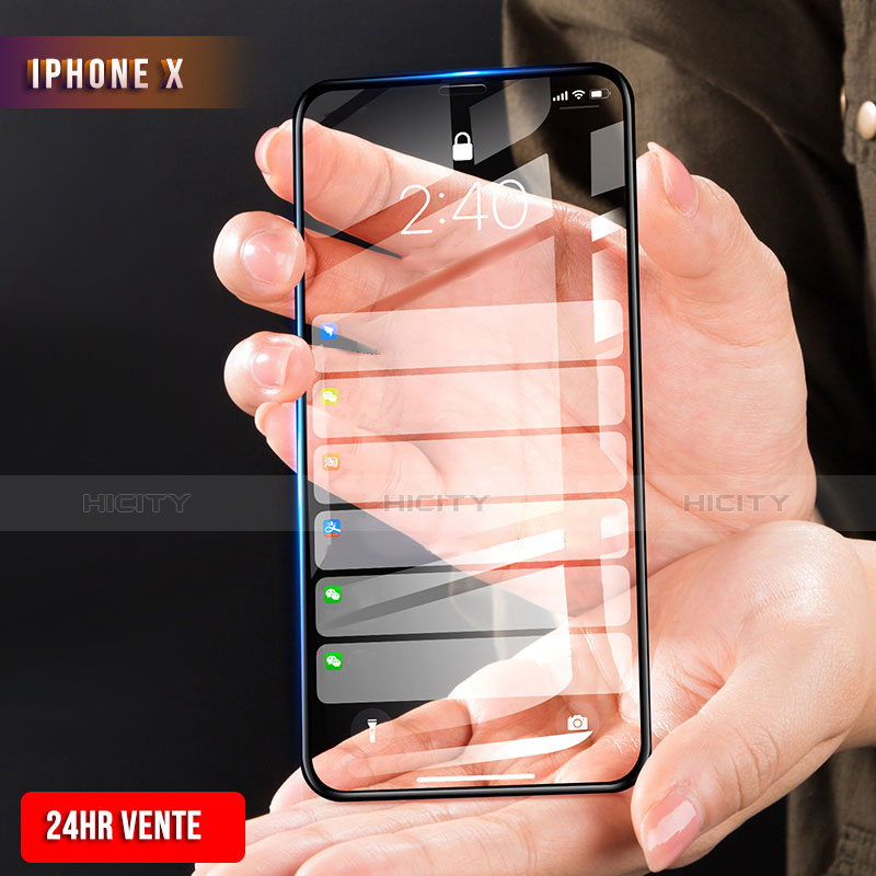 Pellicola in Vetro Temperato Protettiva Integrale Proteggi Schermo Film F28 per Apple iPhone Xs Nero