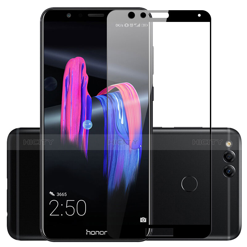 Pellicola in Vetro Temperato Protettiva Integrale Proteggi Schermo Film per Huawei Honor Play 7X Nero