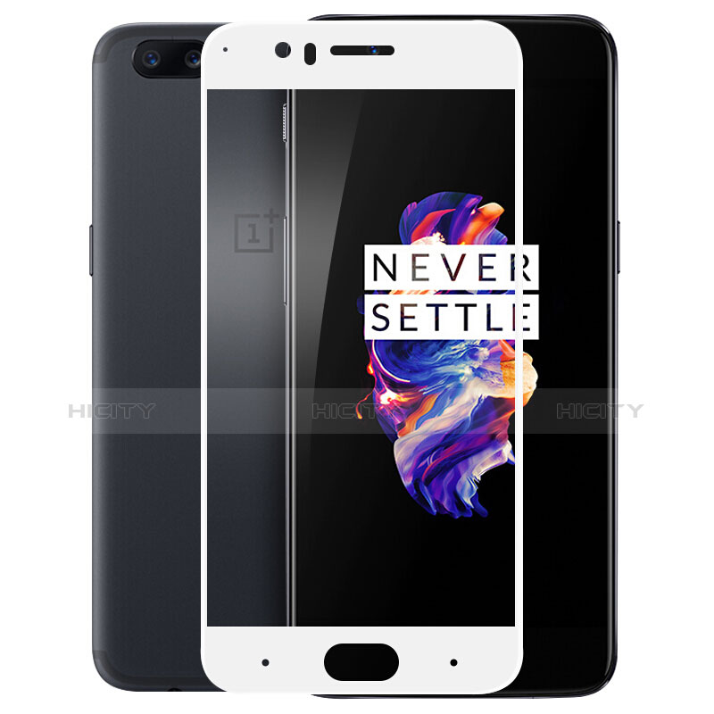 Pellicola in Vetro Temperato Protettiva Integrale Proteggi Schermo Film per OnePlus 5 Bianco