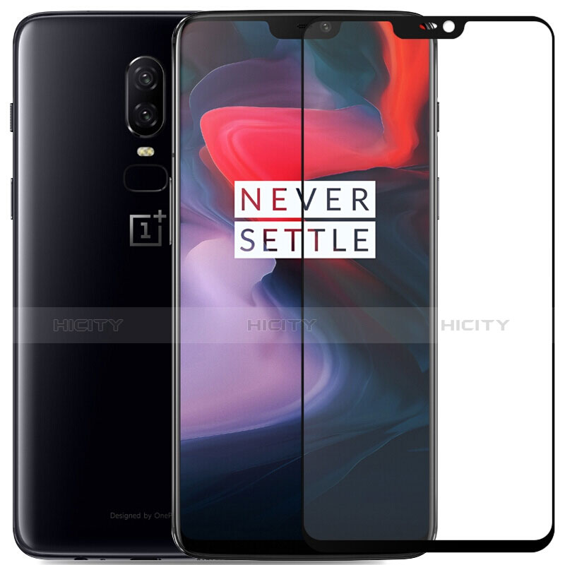 Pellicola in Vetro Temperato Protettiva Integrale Proteggi Schermo Film per OnePlus 6 Nero