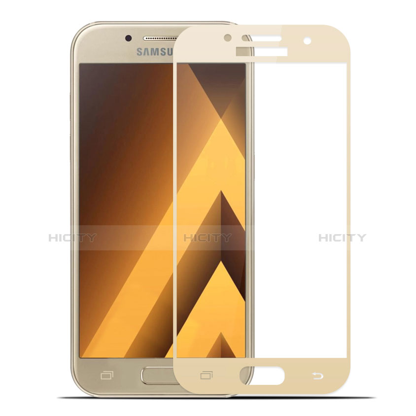 Pellicola in Vetro Temperato Protettiva Integrale Proteggi Schermo Film per Samsung Galaxy A3 (2017) SM-A320F Oro