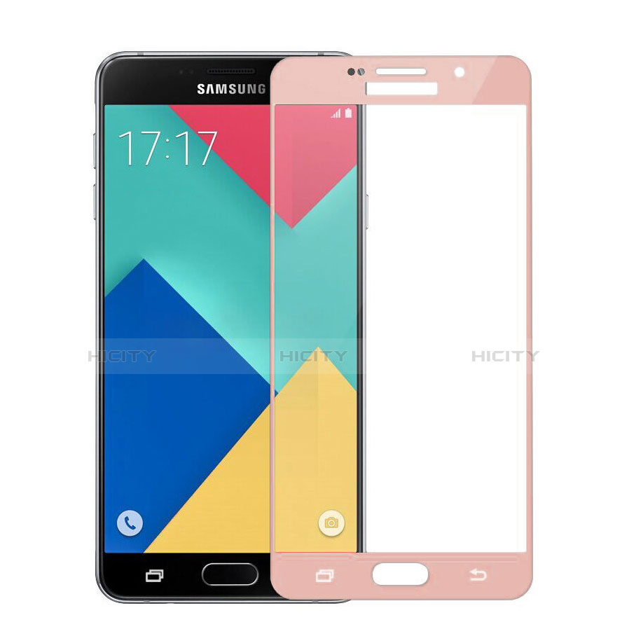 Pellicola in Vetro Temperato Protettiva Integrale Proteggi Schermo Film per Samsung Galaxy A7 (2016) A7100 Oro Rosa