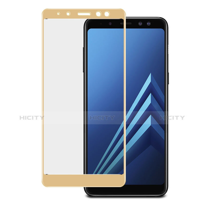 Pellicola in Vetro Temperato Protettiva Integrale Proteggi Schermo Film per Samsung Galaxy A8+ A8 Plus (2018) Duos A730F Oro