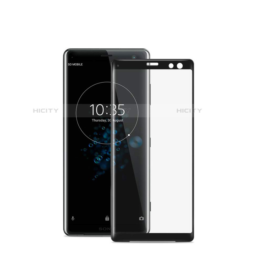 Pellicola in Vetro Temperato Protettiva Integrale Proteggi Schermo Film per Sony Xperia XZ3 Nero