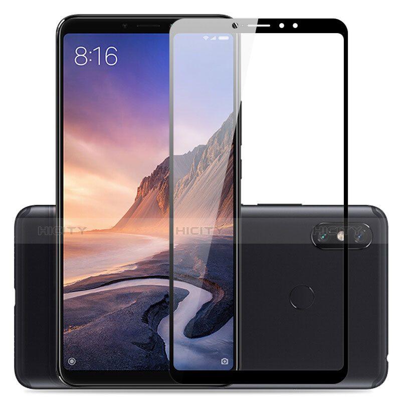 Pellicola in Vetro Temperato Protettiva Integrale Proteggi Schermo Film per Xiaomi Mi Max 3 Nero