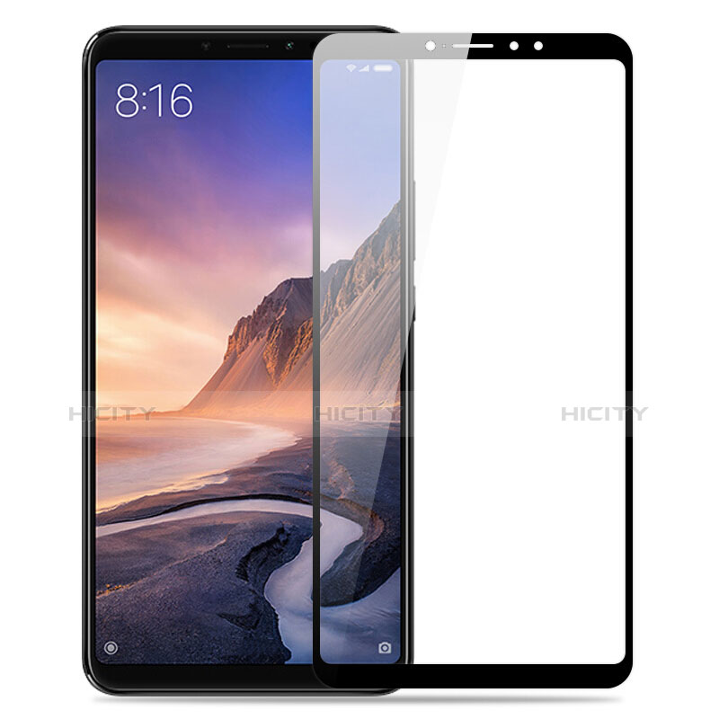 Pellicola in Vetro Temperato Protettiva Integrale Proteggi Schermo Film per Xiaomi Mi Max 3 Nero