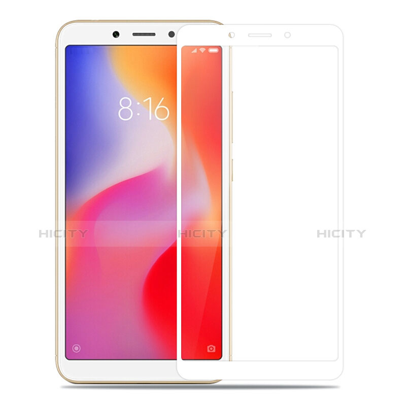 Pellicola in Vetro Temperato Protettiva Integrale Proteggi Schermo Film per Xiaomi Redmi 6A Bianco