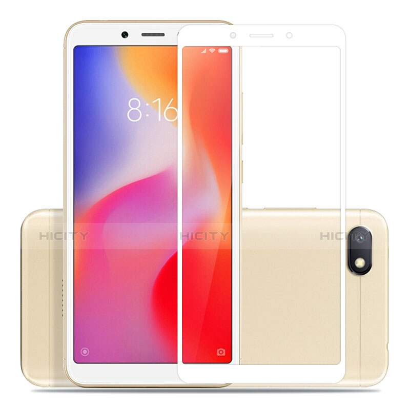 Pellicola in Vetro Temperato Protettiva Integrale Proteggi Schermo Film per Xiaomi Redmi 6A Bianco