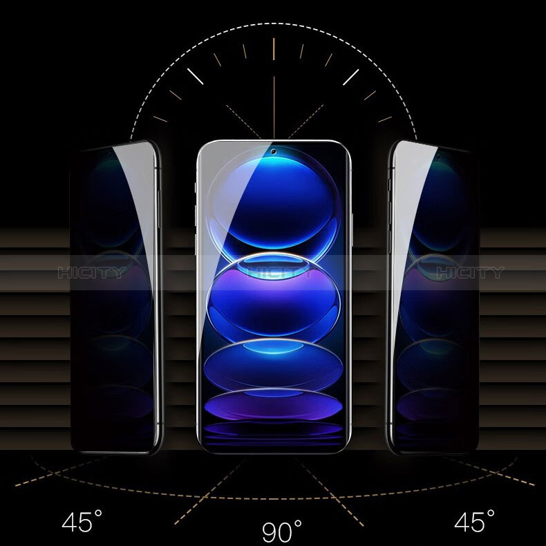 Pellicola in Vetro Temperato Protettiva Privacy Proteggi Schermo Film per Xiaomi Poco X5 5G Chiaro