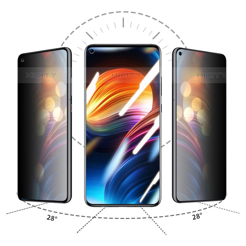 Pellicola in Vetro Temperato Protettiva Privacy Proteggi Schermo Film S01 per OnePlus Nord CE 2 Lite 5G Chiaro