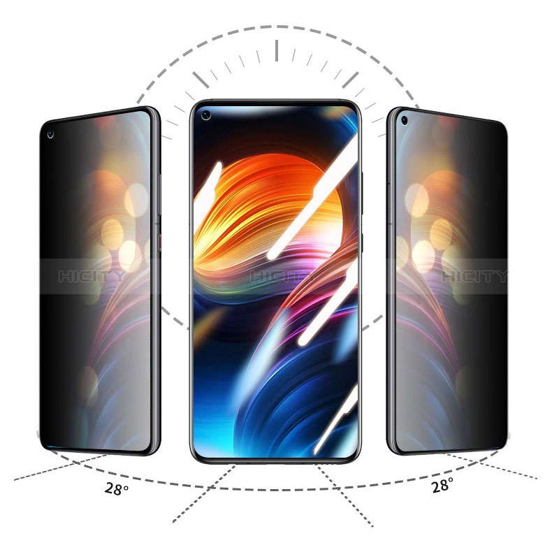 Pellicola in Vetro Temperato Protettiva Privacy Proteggi Schermo Film S01 per Oppo A93s 5G Chiaro