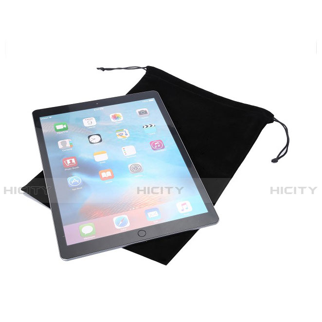 Sacchetto in Velluto Custodia Marsupio Tasca per Apple iPad New Air (2019) 10.5 Nero