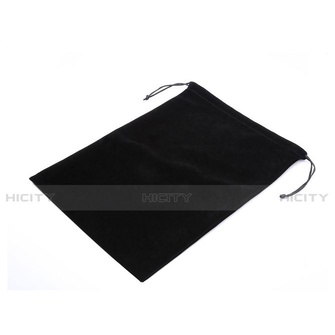 Sacchetto in Velluto Custodia Marsupio Tasca per Apple iPad New Air (2019) 10.5 Nero