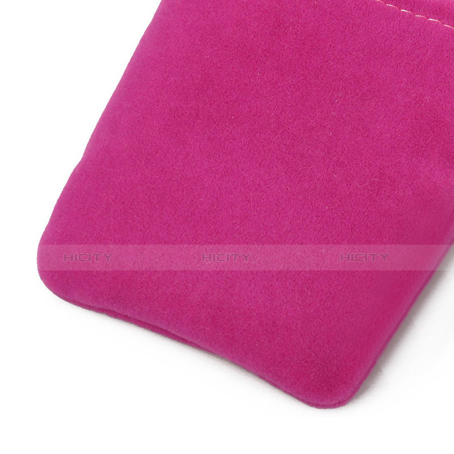 Sacchetto in Velluto Custodia Marsupio Universale T01 Rosa Caldo