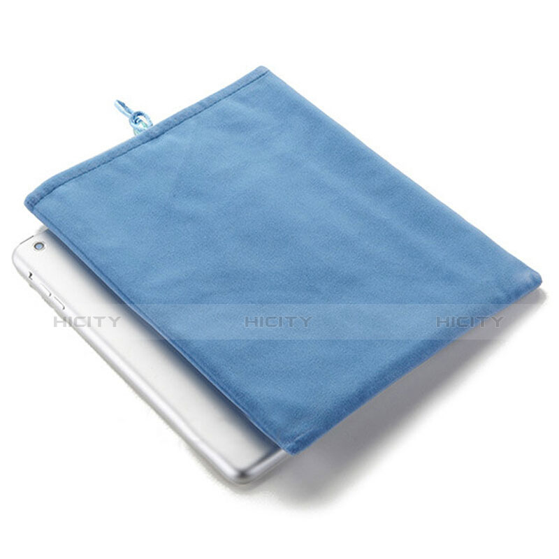 Sacchetto in Velluto Custodia Tasca Marsupio per Apple iPad Air 3 Cielo Blu