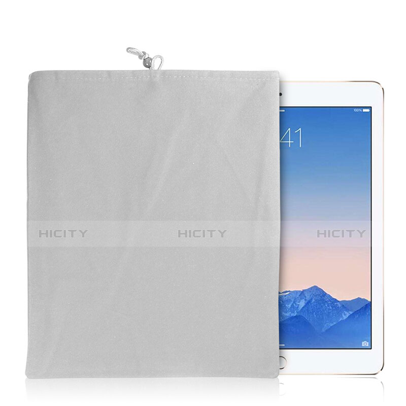 Sacchetto in Velluto Custodia Tasca Marsupio per Apple iPad Air Bianco