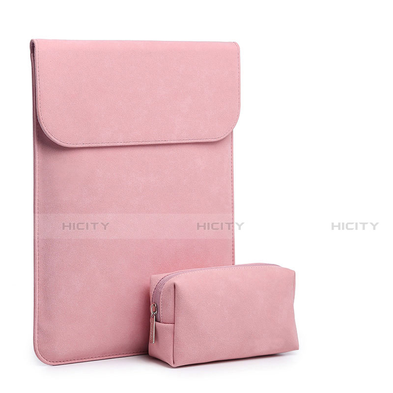 Sacchetto in Velluto Custodia Tasca Marsupio per Apple MacBook 12 pollici Rosa