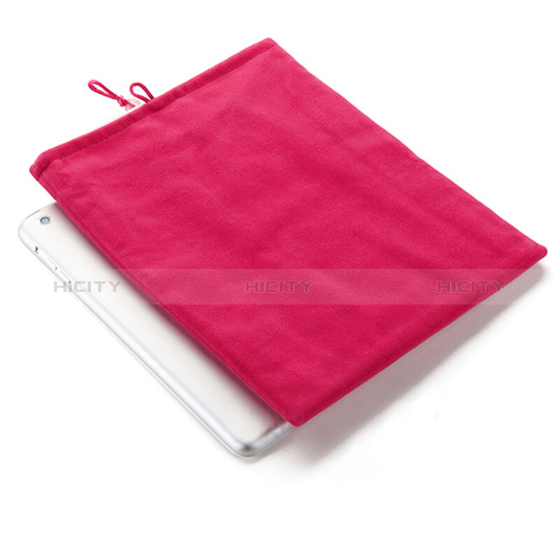 Sacchetto in Velluto Custodia Tasca Marsupio per Apple New iPad 9.7 (2017) Rosa Caldo