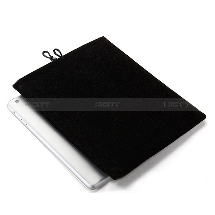 Sacchetto in Velluto Custodia Tasca Marsupio per Apple New iPad 9.7 (2018) Nero