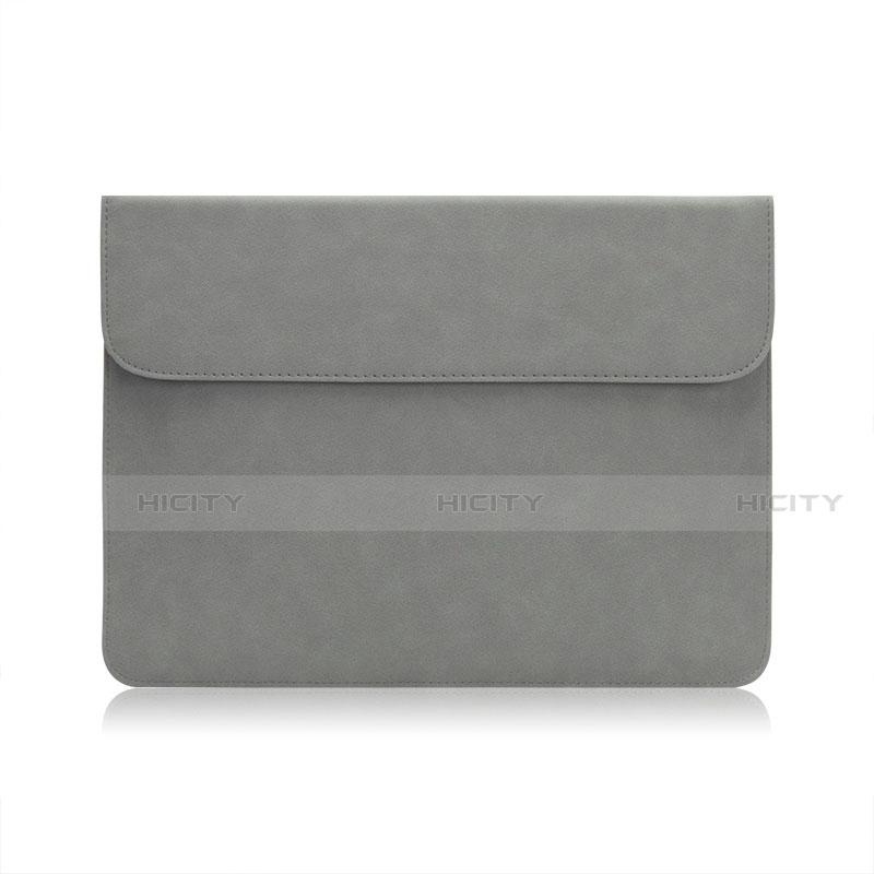 Sacchetto in Velluto Custodia Tasca Marsupio per Huawei Honor MagicBook 15 Grigio