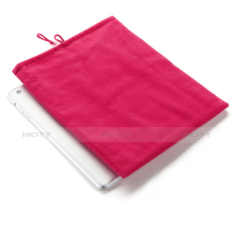 Sacchetto in Velluto Custodia Tasca Marsupio per Huawei MatePad Pro 5G 10.8 Rosa Caldo