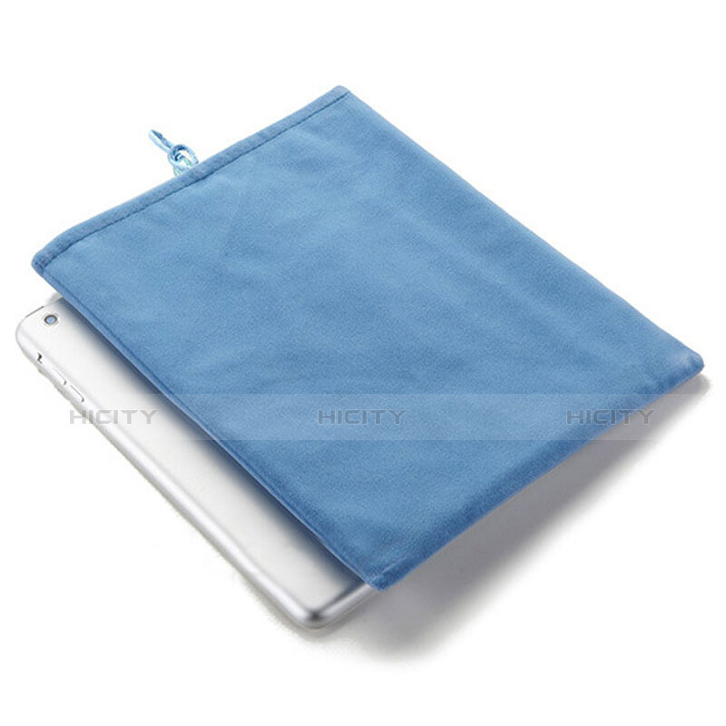 Sacchetto in Velluto Custodia Tasca Marsupio per Samsung Galaxy Tab 2 10.1 P5100 P5110 Cielo Blu