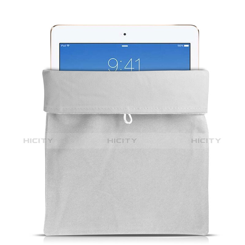 Sacchetto in Velluto Custodia Tasca Marsupio per Samsung Galaxy Tab 3 7.0 P3200 T210 T215 T211 Bianco