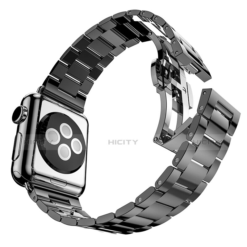 Stainless Cinturino Braccialetto Acciaio per Apple iWatch 38mm Nero