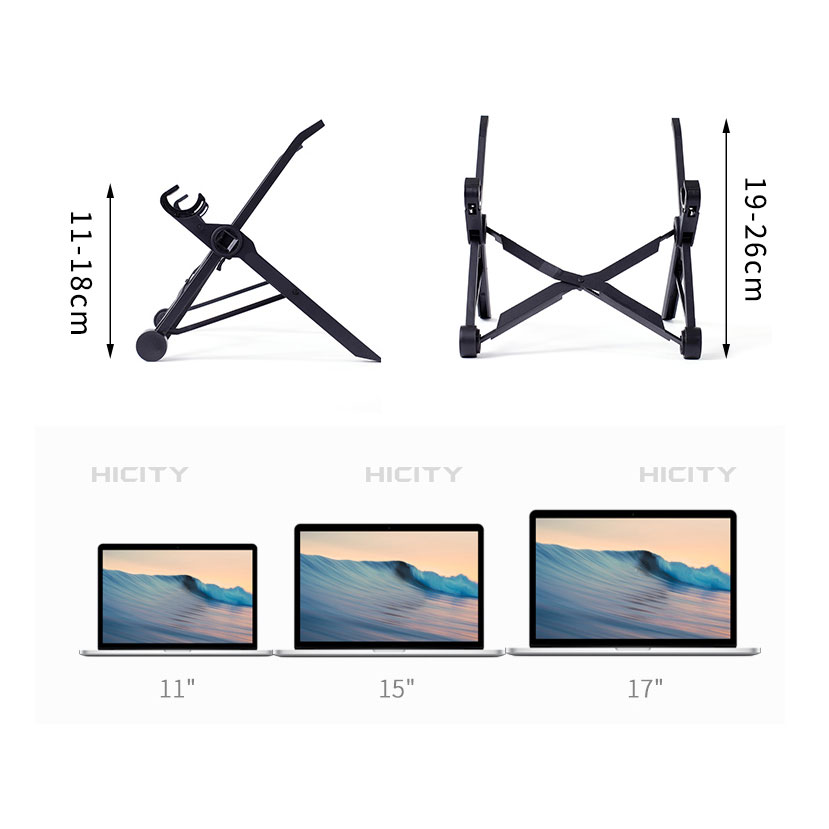 Supporto Computer Sostegnotile Notebook Universale S14 per Huawei MateBook D14 (2020) Nero