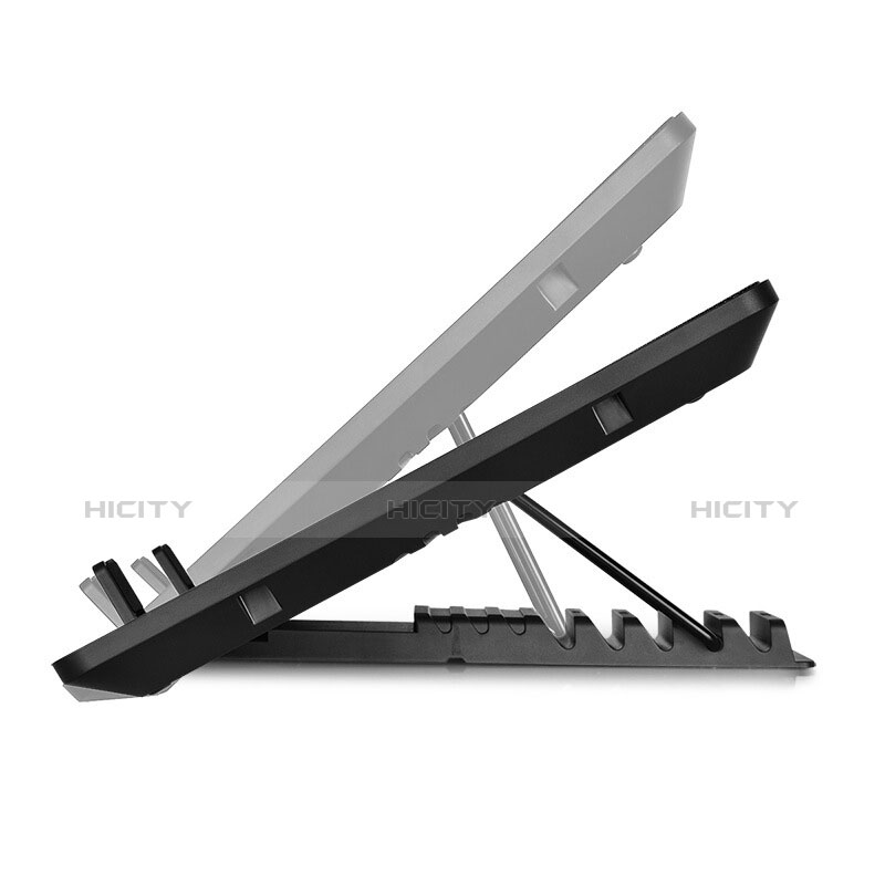 Supporto per Latpop Sostegnotile Notebook Ventola Raffreddamiento Stand USB Dissipatore Da 9 a 16 Pollici Universale L01 per Apple MacBook 12 pollici Nero