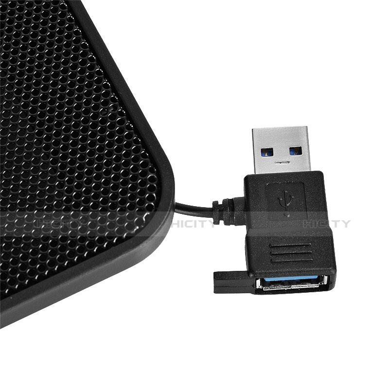 Supporto per Latpop Sostegnotile Notebook Ventola Raffreddamiento Stand USB Dissipatore Da 9 a 16 Pollici Universale L01 per Apple MacBook 12 pollici Nero