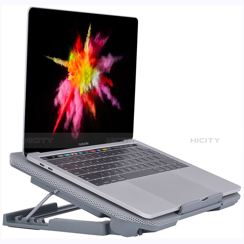 Supporto per Latpop Sostegnotile Notebook Ventola Raffreddamiento Stand USB Dissipatore Da 9 a 16 Pollici Universale M16 per Apple MacBook 12 pollici Argento