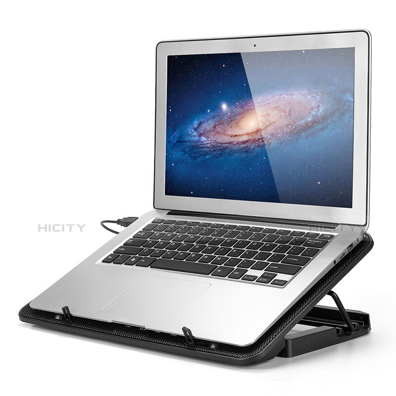 Supporto per Latpop Sostegnotile Notebook Ventola Raffreddamiento Stand USB Dissipatore Da 9 a 16 Pollici Universale M18 per Apple MacBook 12 pollici Nero