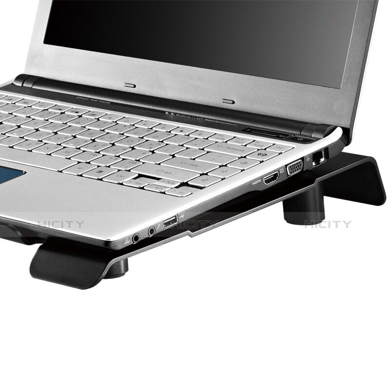 Supporto per Latpop Sostegnotile Notebook Ventola Raffreddamiento Stand USB Dissipatore Da 9 a 16 Pollici Universale M24 per Huawei Honor MagicBook 15 Nero