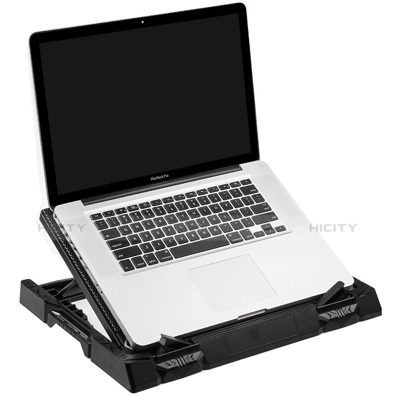 Supporto per Latpop Sostegnotile Notebook Ventola Raffreddamiento Stand USB Dissipatore Da 9 a 17 Pollici Universale L06 per Huawei Honor MagicBook 14 Nero