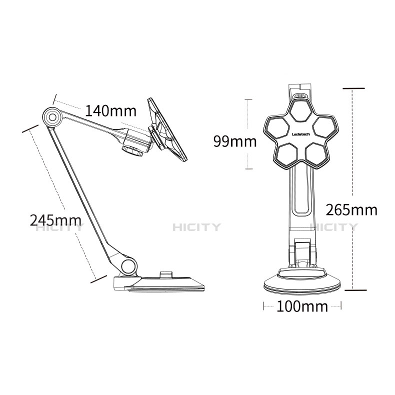 Supporto Tablet PC Flessibile Sostegno Tablet Universale H14 per Huawei MediaPad M2 10.1 FDR-A03L FDR-A01W Bianco