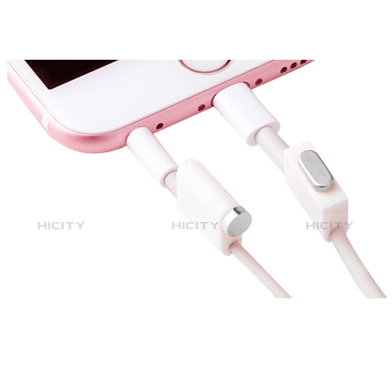 Tappi Antipolvere Anti-dust Lightning USB Jack Antipolvere J02 per Apple iPad Air Argento