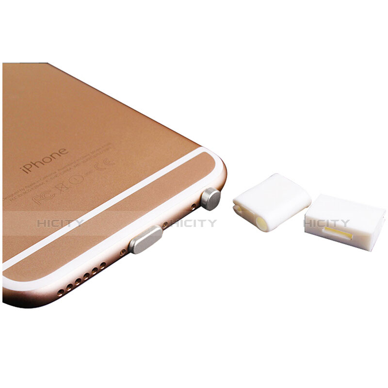 Tappi Antipolvere Anti-dust Lightning USB Jack Antipolvere J02 per Apple iPad Mini 2 Argento