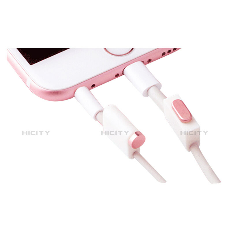 Tappi Antipolvere Anti-dust Lightning USB Jack Antipolvere J02 per Apple iPad Pro 12.9 (2017) Oro Rosa