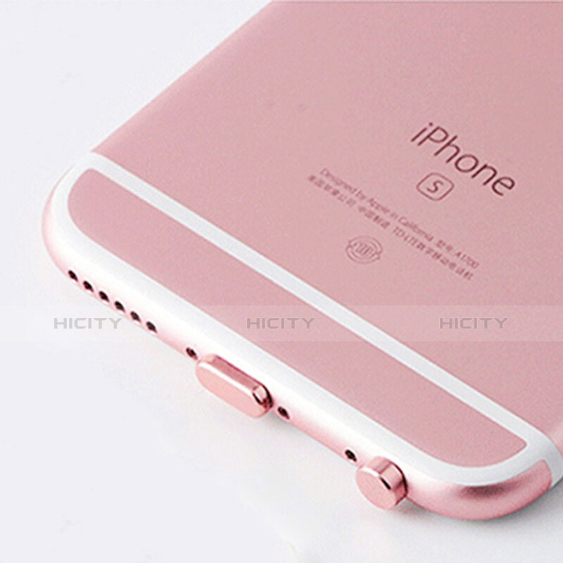 Tappi Antipolvere Anti-dust Lightning USB Jack Antipolvere J02 per Apple iPhone 11 Oro Rosa