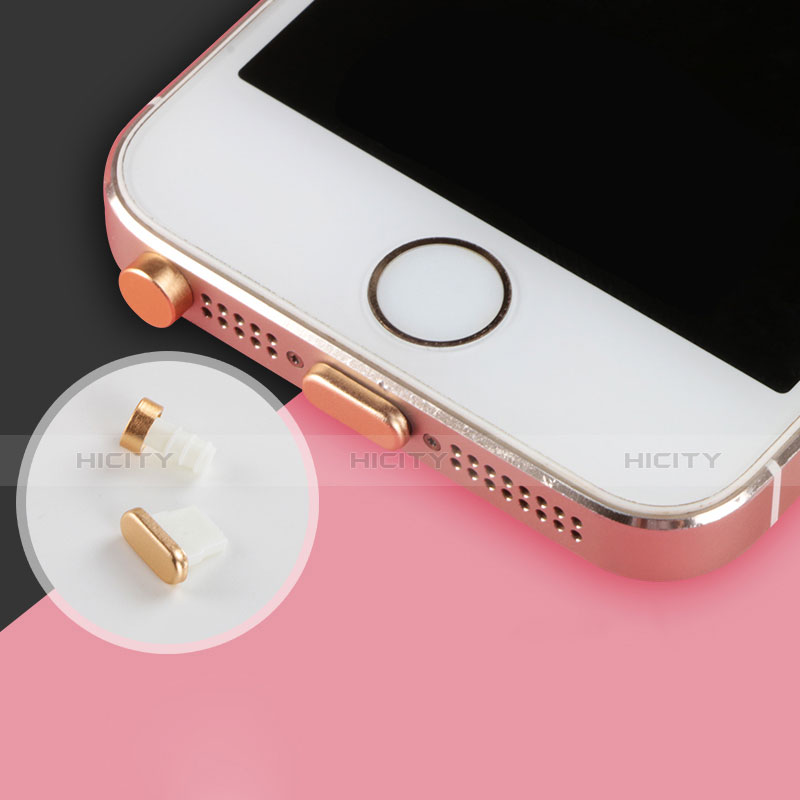 Tappi Antipolvere Anti-dust Lightning USB Jack Antipolvere J05 per Apple iPhone 6 Plus Oro Rosa
